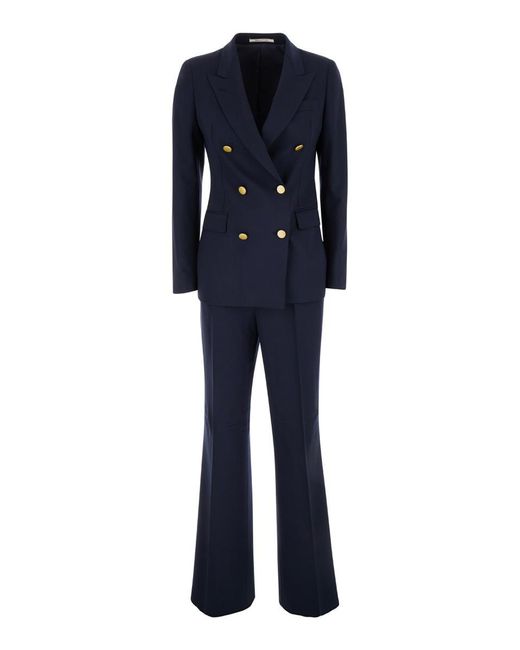 Tagliatore Blue Double-Breasted Suit