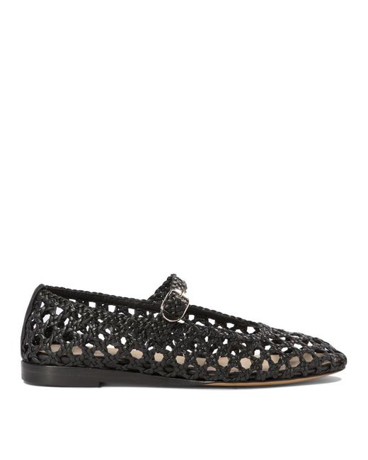 Le Monde Beryl Woven Mary Jane Ballet Flats in Black | Lyst