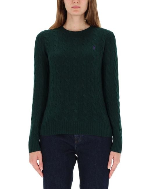 Polo Ralph Lauren Green Cable-Knit