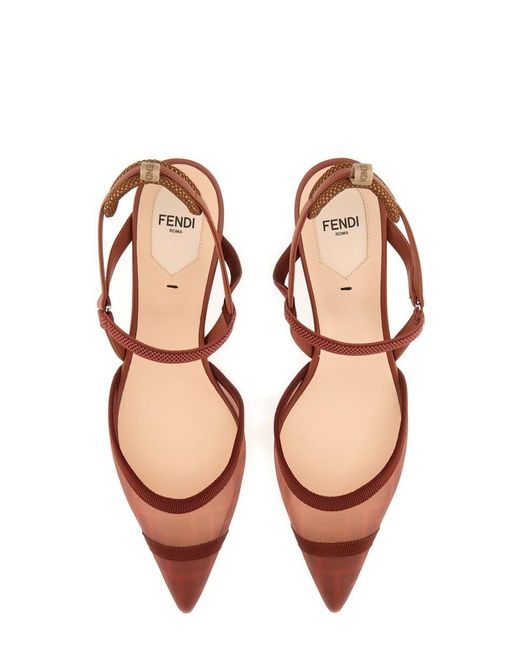 Fendi Brown Slingback "Hummingbird Lite"