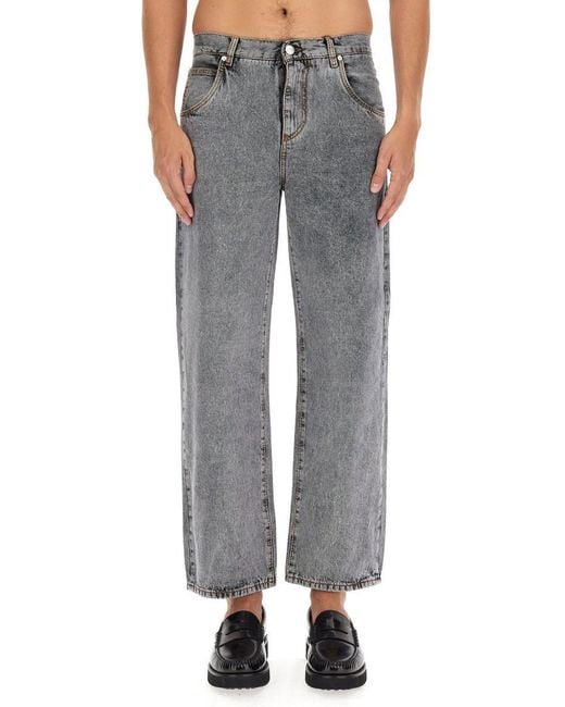 Etro Gray Easy Fit Jeans for men