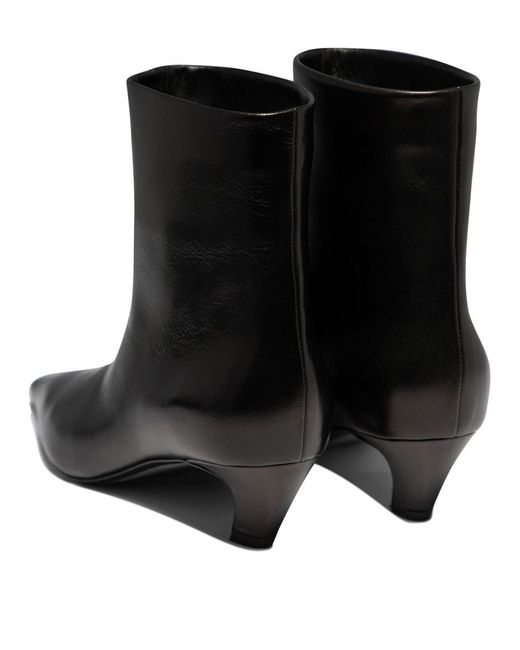 Khaite Black "Arizona" Ankle Boots