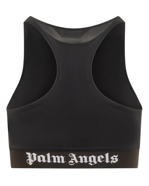 Palm Angels Black Top With Logo