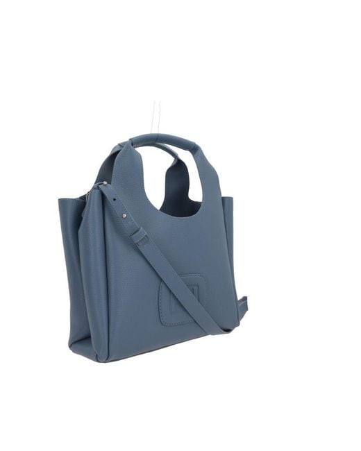 Hogan Blue H-Bag Small Leather Tote Bag