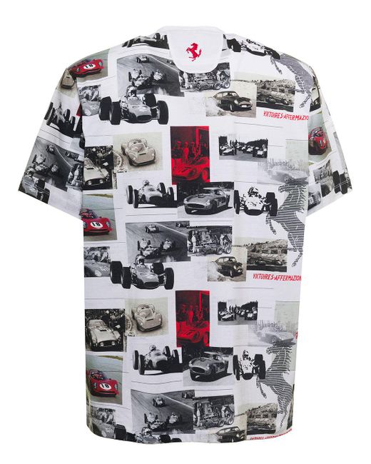 Ferrari Man Cotton Crew Neck Printed T 