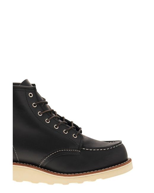 Red Wing Black Classic Moc - Leather Ankle Boot