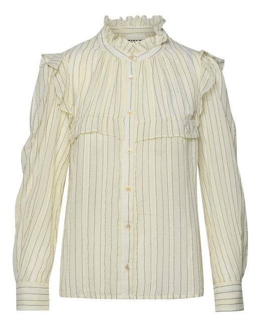 Isabel Marant White 'Idety' Ivory Cotton Shirt