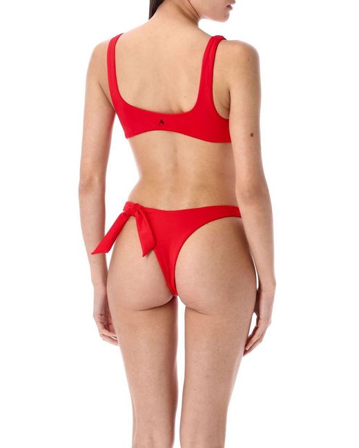 The Attico Red Knot Bikini
