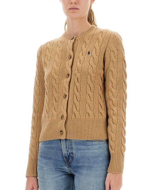 Polo Ralph Lauren Blue Cable-Knit Cardigan