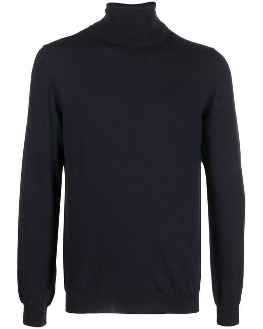Zanone Blue Turtle Neck Sweater Clothing for men