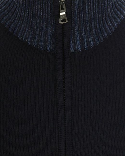 Paul & Shark Black Full-Zip Sweater for men