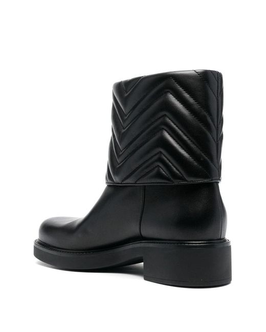 Gucci Black Double G Leather Bootie