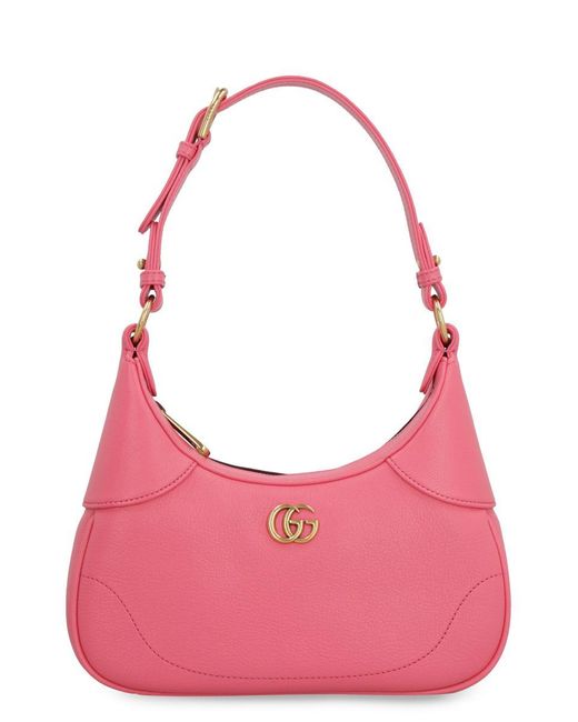 Gucci Pink Aphrodite Leather Shoulder Bag