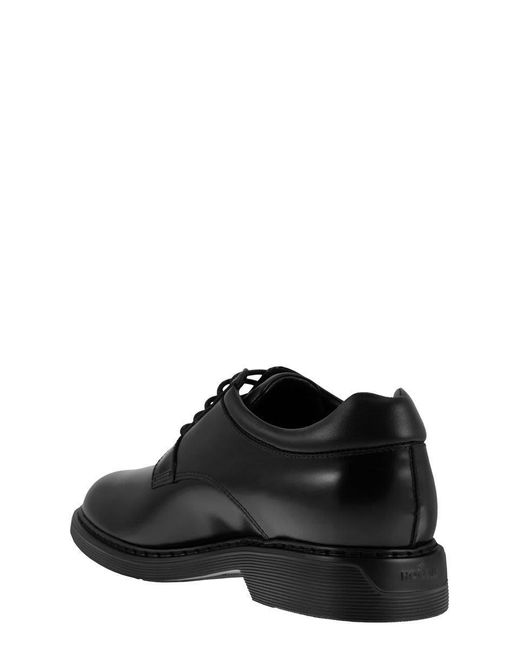 Hogan Black H576 - Derby Lace-ups With Rubber Bottom for men