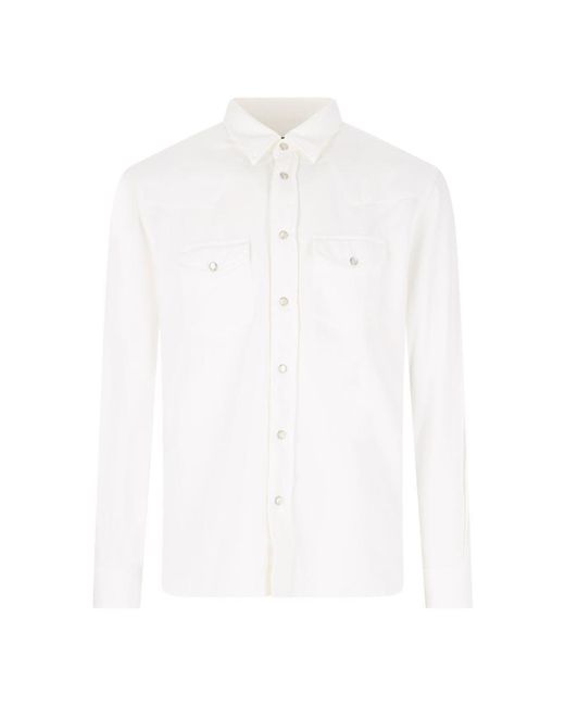 Tom Ford White Denim Shirt for men