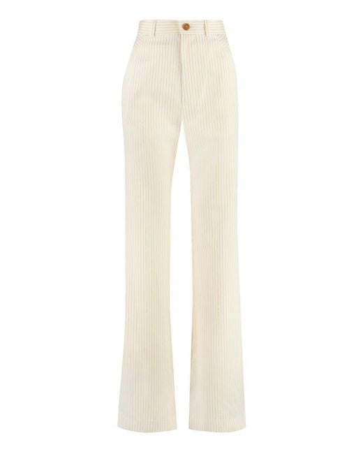 Vivienne Westwood White Ray Virgin Wool Trousers