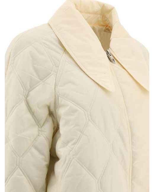 Ganni Natural Ripstop Quilt Jacket