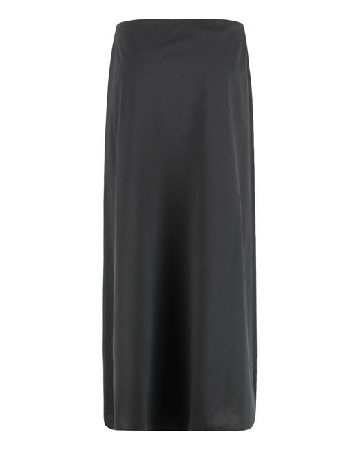 Alberta Ferretti Black Midi Skirt