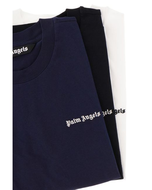 Palm Angels Blue T-Shirt for men