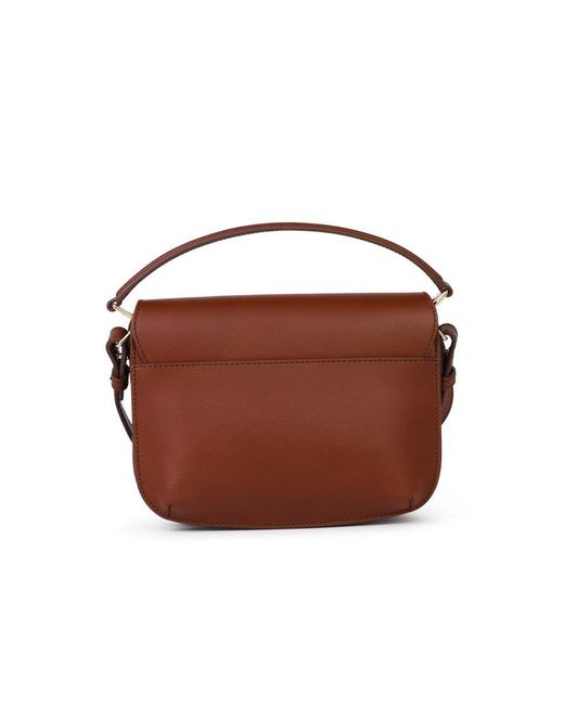 A.P.C. Brown Small 'Sarah' Leather Bag