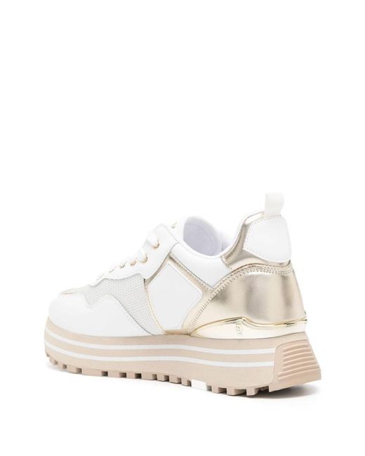 Liu Jo White Metallic Effect Sneakers