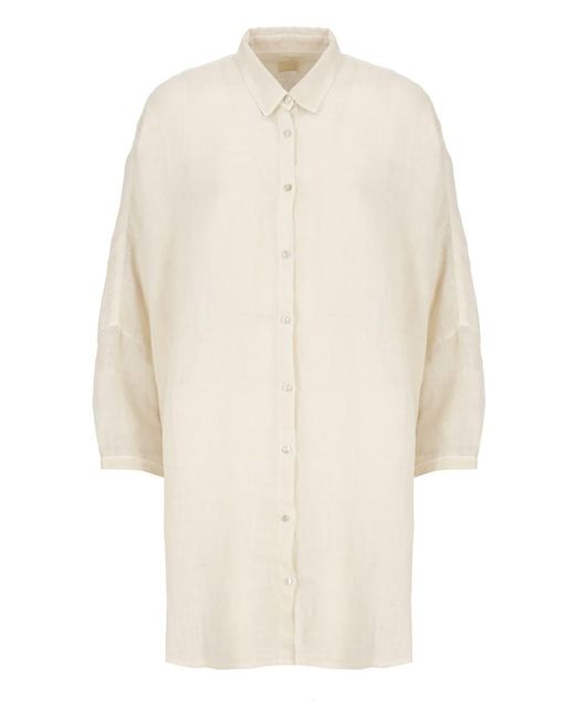 120% Lino White Shirts