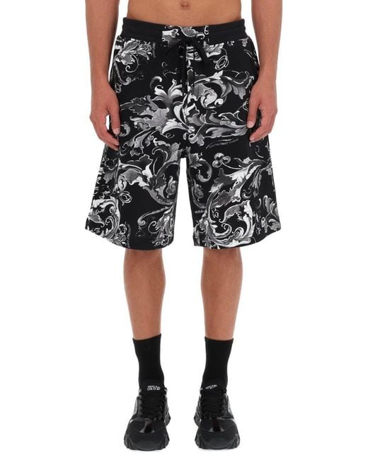 Versace Jeans Couture Black Short Pocelain Baroque for men