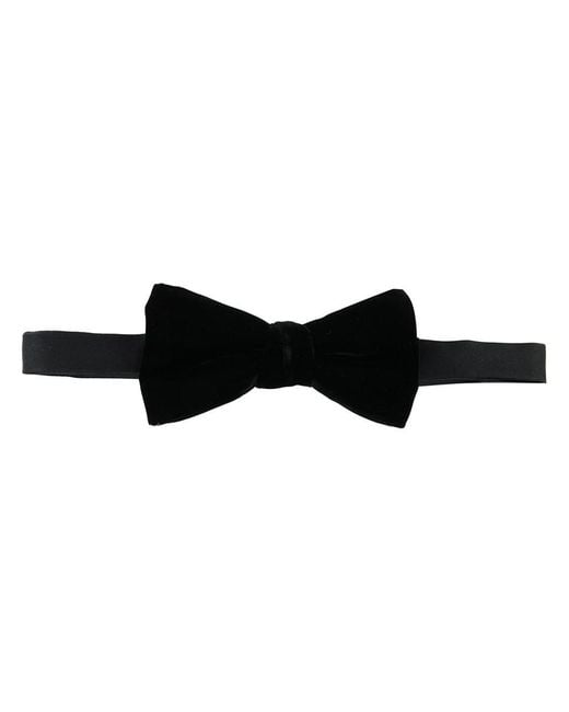 Saint Laurent Black Velvet Bow Tie for men