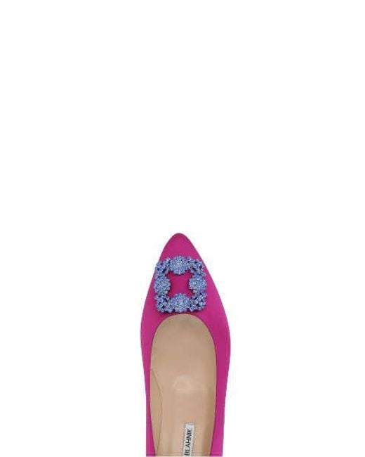 Manolo Blahnik Pink Flat Shoes