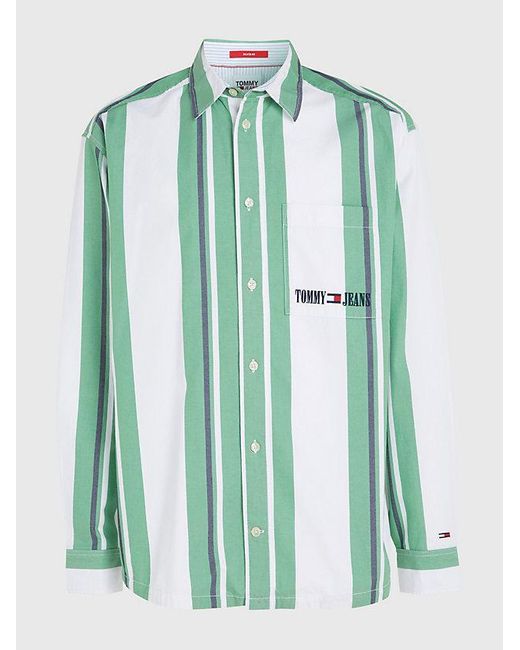 Tommy Hilfiger Green Tjm Ovz Archive Stripe Shirt for men