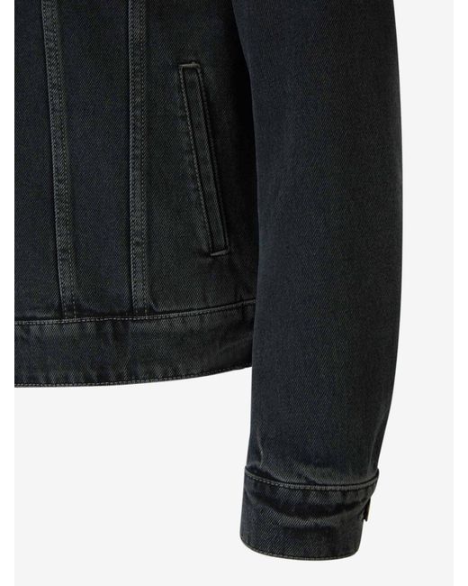 Saint Laurent Black Cotton Denim Jacket for men