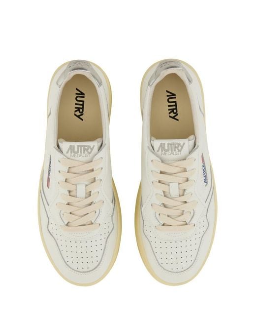 Autry White "Medalist" Platform Sneaker
