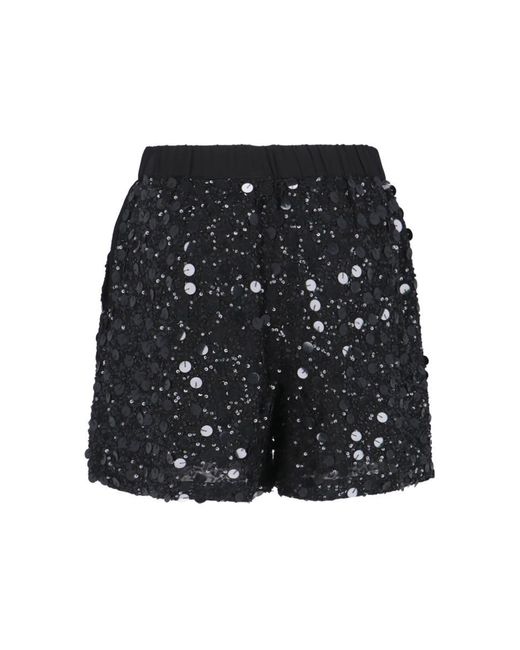 P.A.R.O.S.H. Black Sequin Shorts