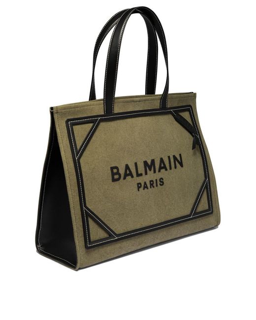 Balmain Green "b-army" Tote Bag