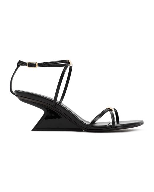 Khaite Leather Seneca Sandal Shoes in Black | Lyst