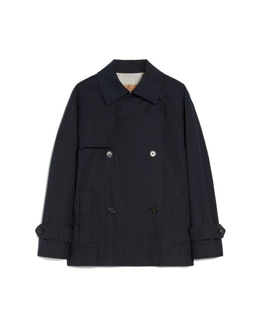Max Mara Blue Zeno Short Trench Coat
