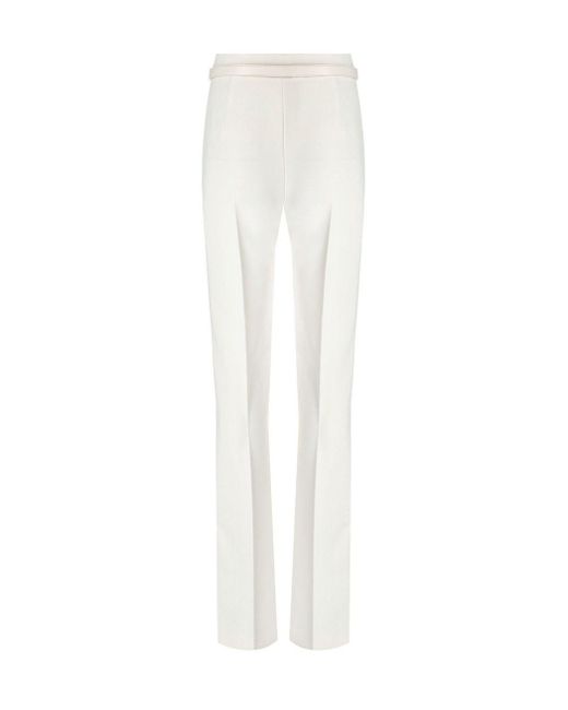 Elisabetta Franchi White Trousers With Belt