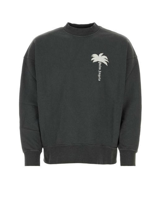 Palm Angels Gray Sweatshirts for men