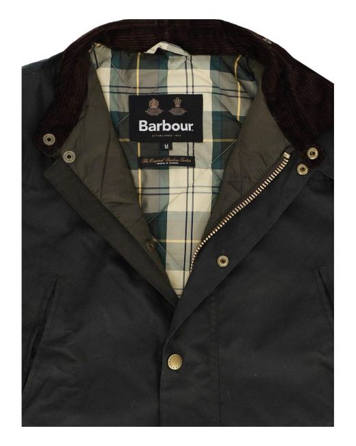 Barbour Black Reelin Wax Sage Green Jacket for men