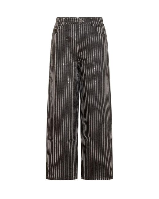 ROTATE BIRGER CHRISTENSEN Gray Sequins Pants