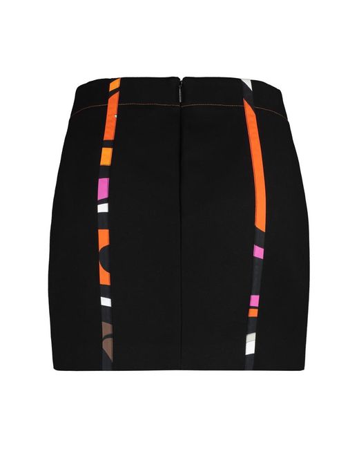 Emilio Pucci Black Cotton Mini-skirt