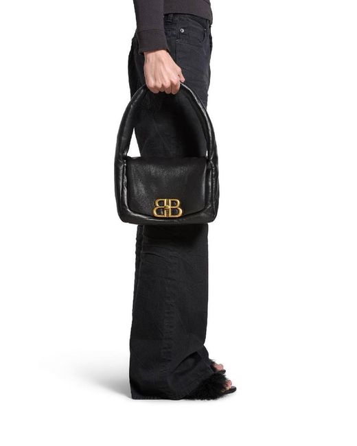 Balenciaga Black Monaco Shoulder Bag S