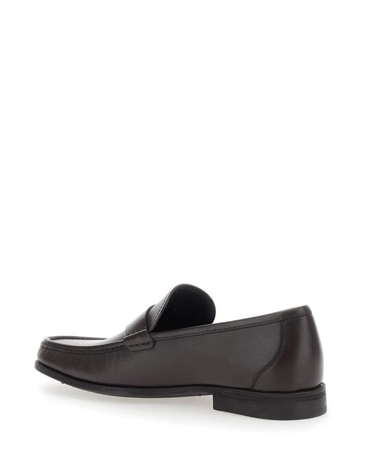 Ferragamo White Loafers With Gancini Detail On Side for men