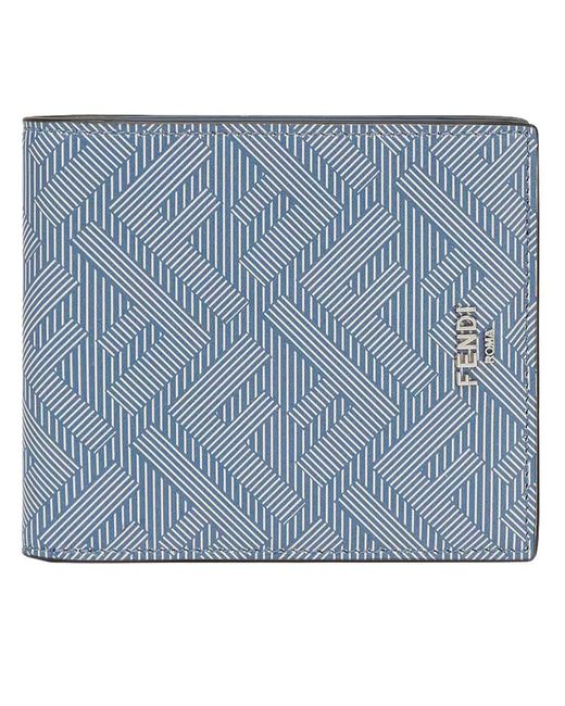 Fendi Blue Bi-Fold Wallet Accessories for men