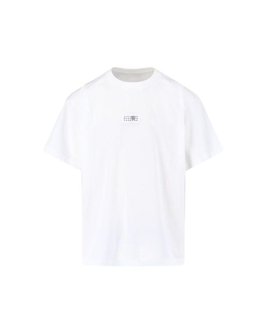 MM6 by Maison Martin Margiela White Logo T-Shirt for men