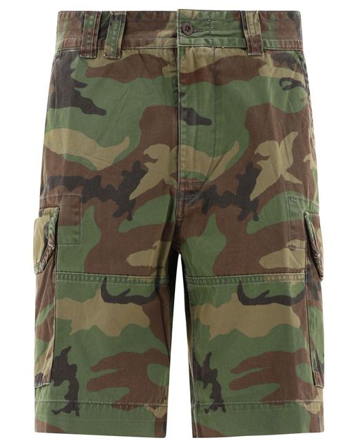 Polo Ralph Lauren Green Camo Cargo Shorts for men