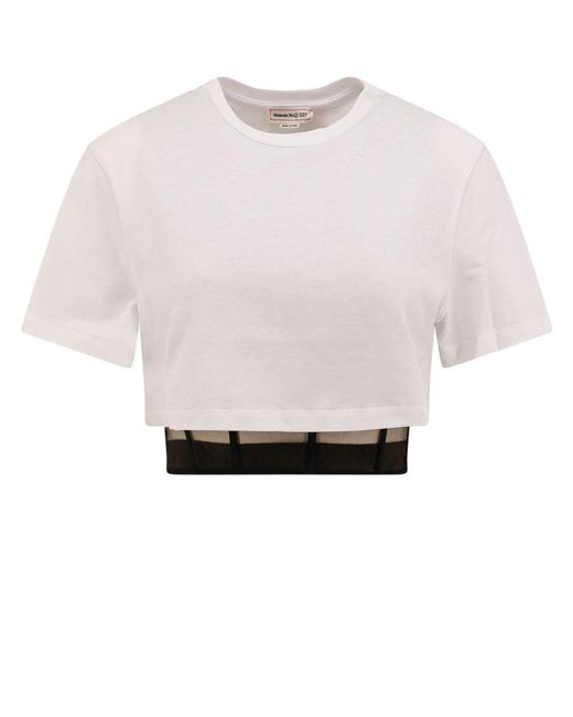 Alexander McQueen White T-Shirts And Polos