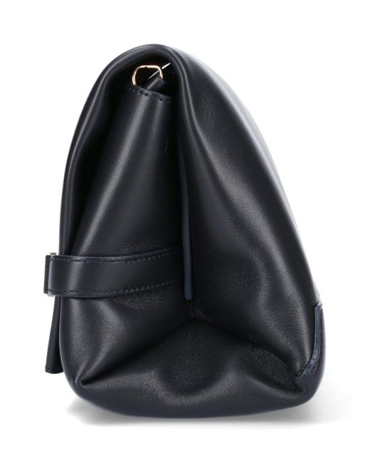 Victoria Beckham Black Chain-detailed Foldover Top Shoulder Bag