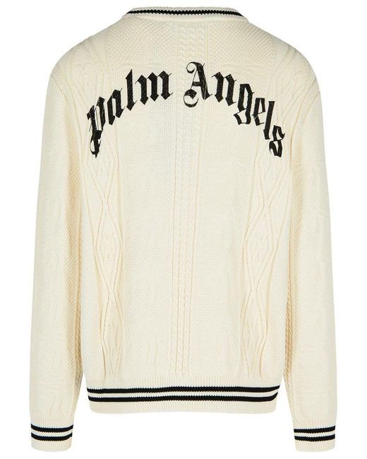 Palm Angels Natural Cotton Blend Sweater for men