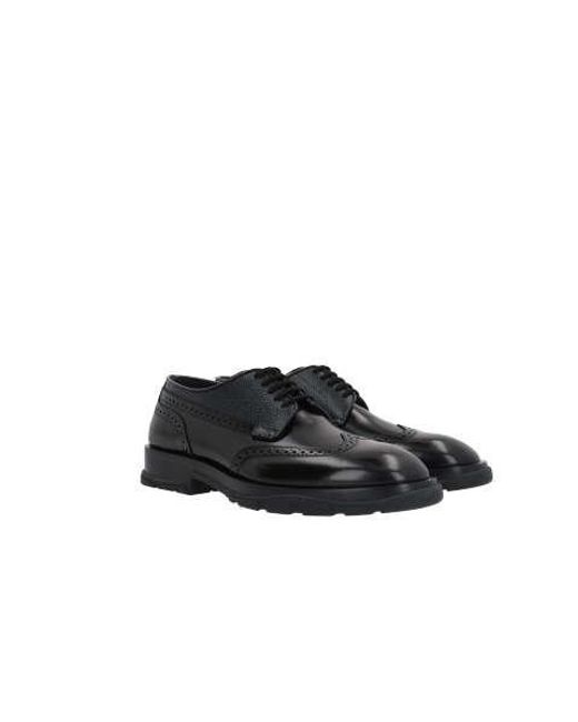 Alexander McQueen Black Flat Shoes for men